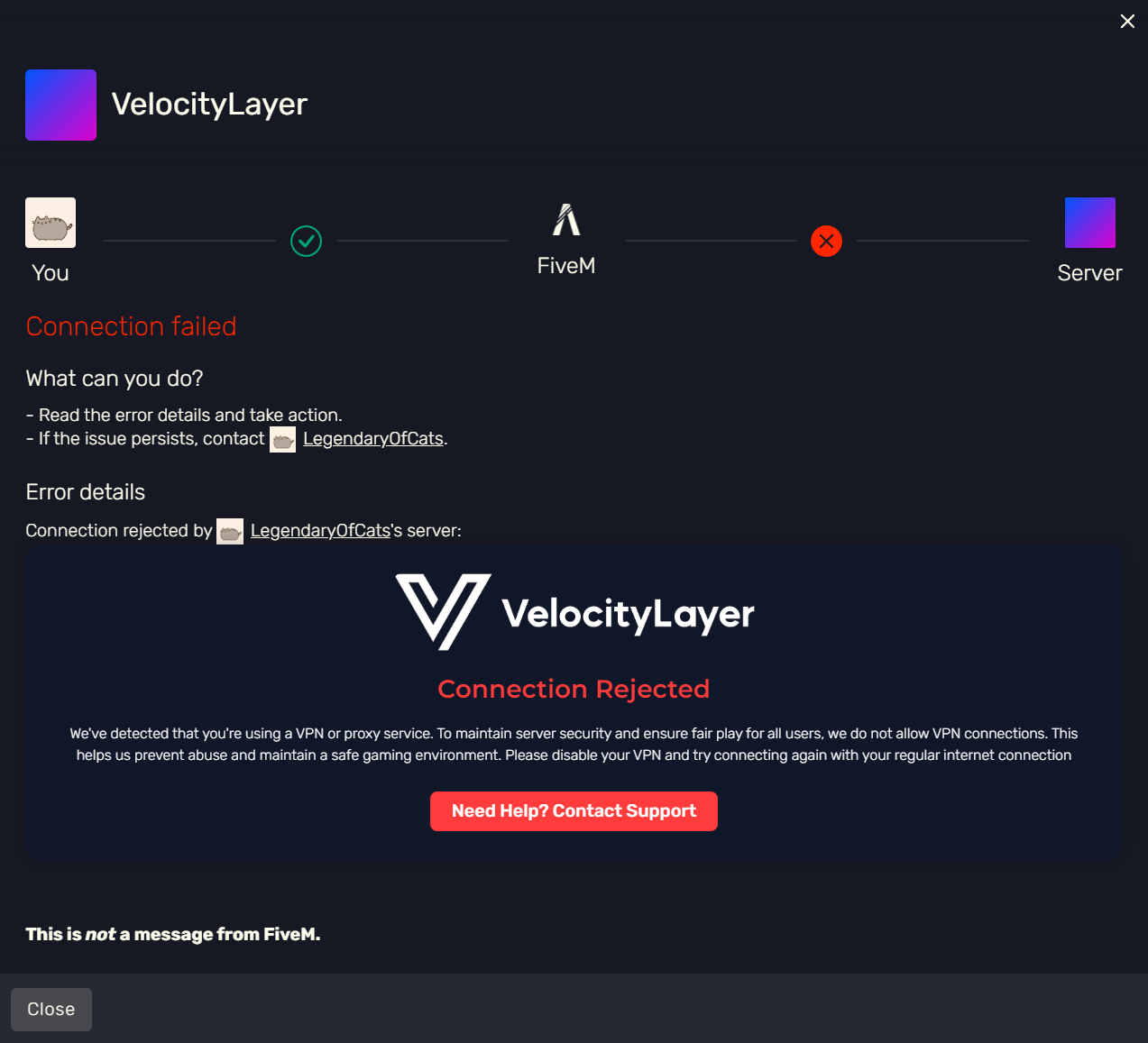 VelocityLayer Proxy Detection Plugin screenshot